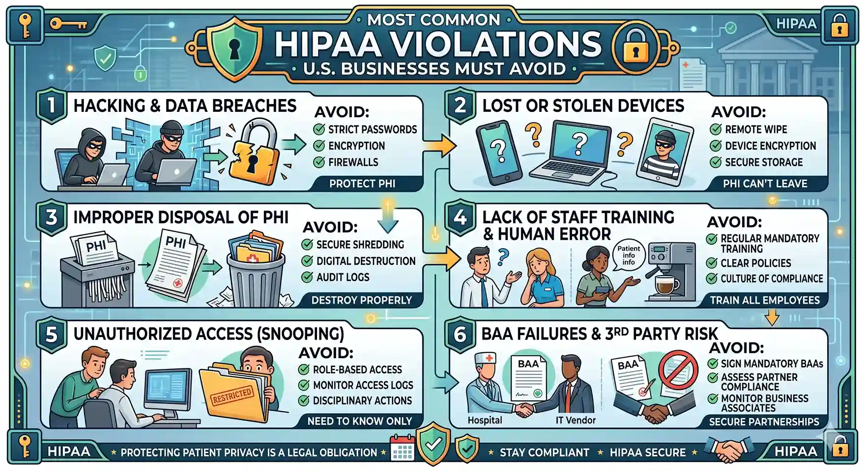 You are currently viewing The 12 Most Common HIPAA Violations U.S. Businesses Must Avoid in 2026
