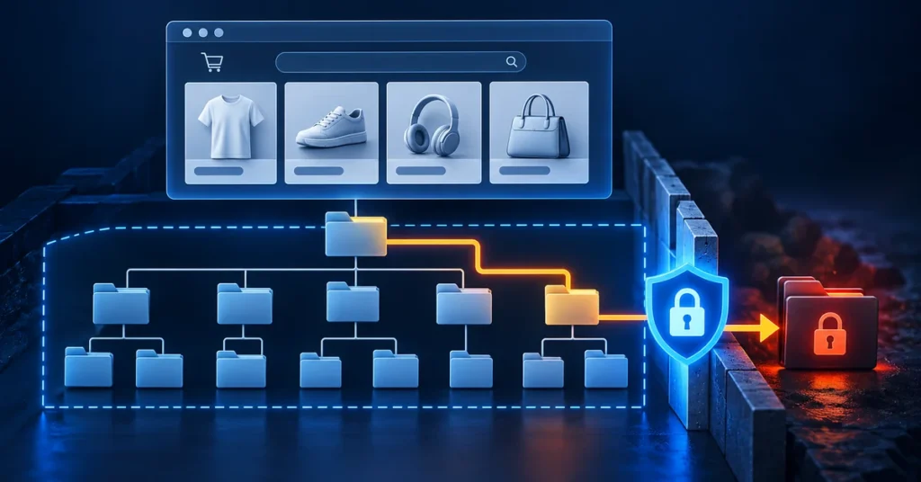 Ecommerce file path escaping a permitted folder boundary