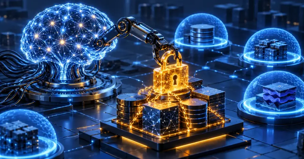 Language model directing encryption of AI datasets and model assets